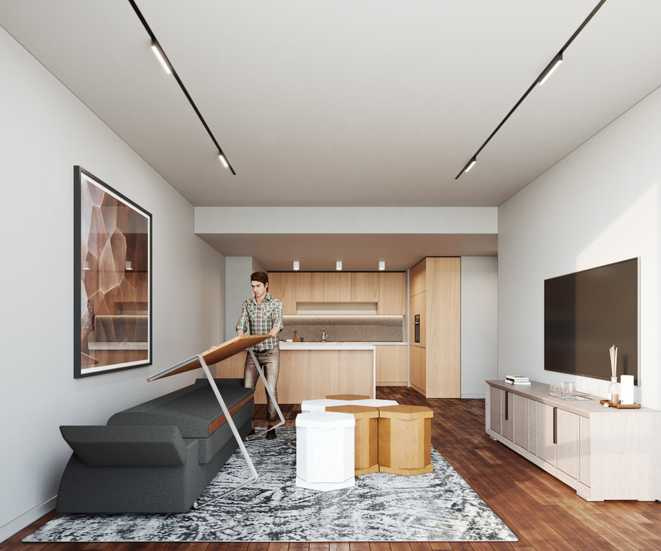 LIVDIN Sullivan Sofa - Unique Convertible Sofa for Compact Urban Apartments